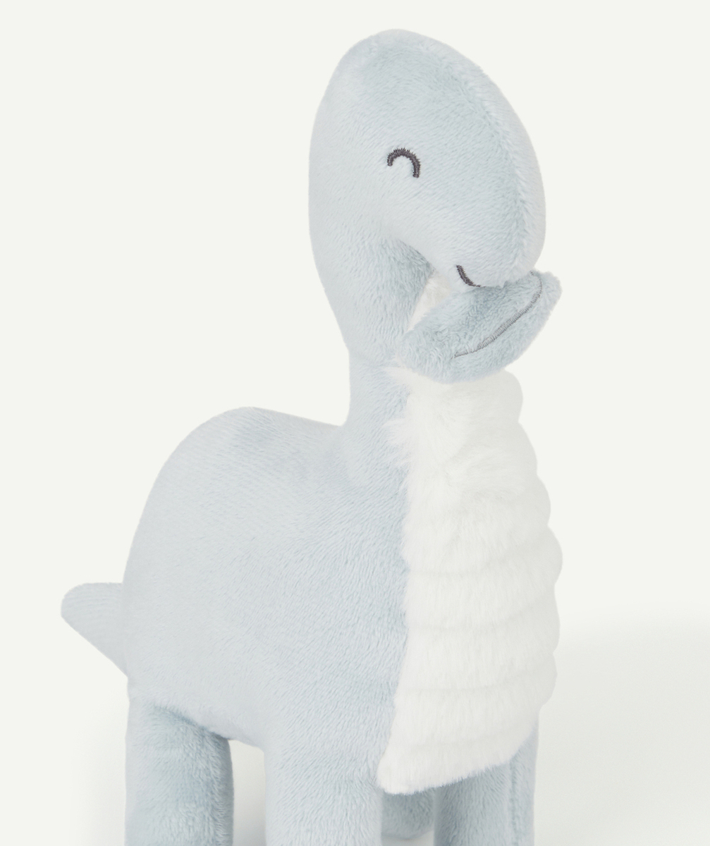 DOUDOU DINOSAURE BLEU BÉBÉ EN REMBOURRAGE RECYCLÉ