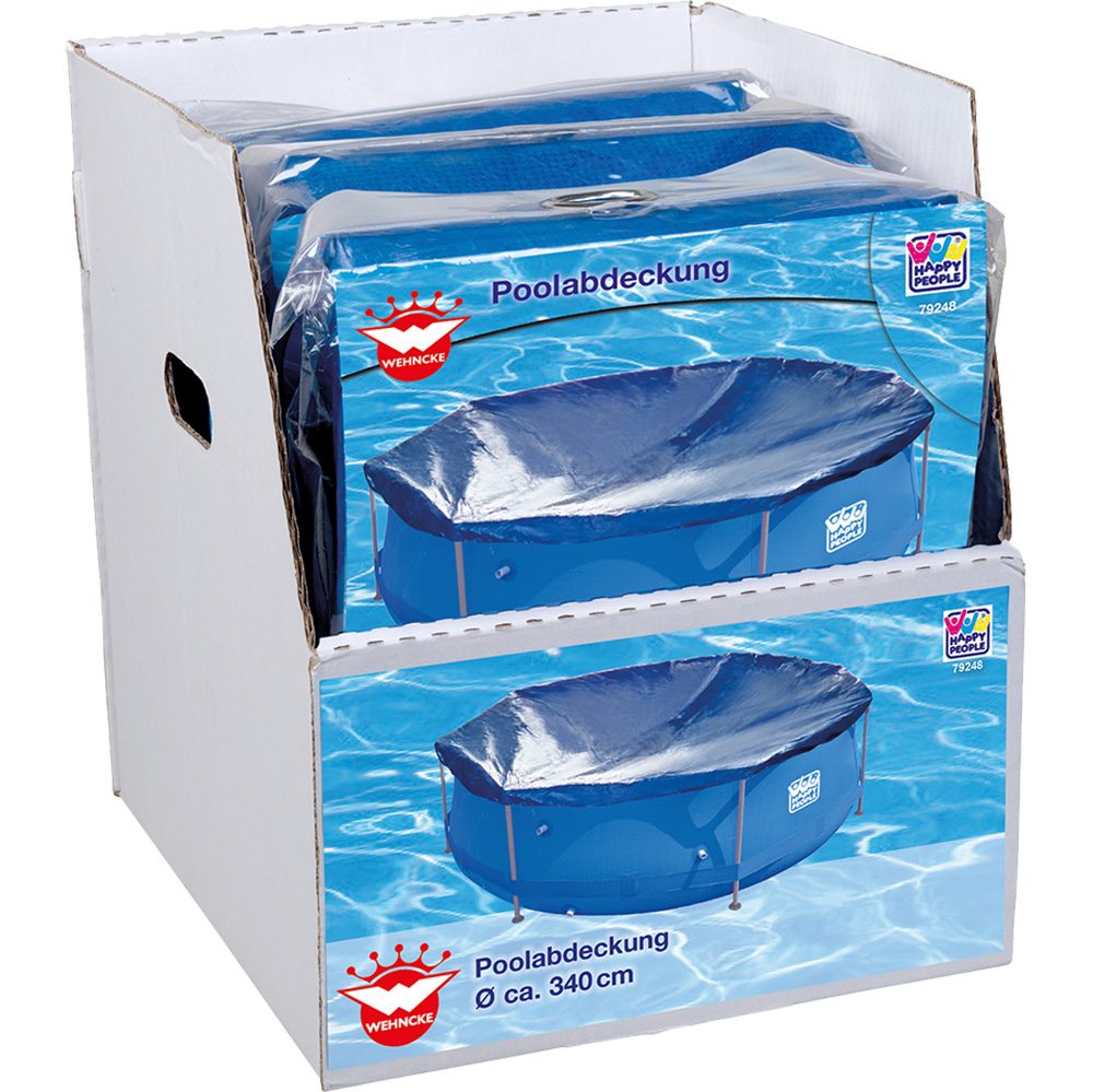 Happy People Poolabdeckung Rund 340cm blau