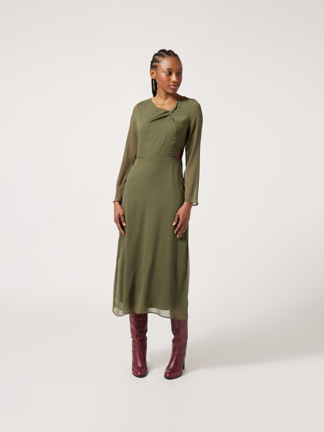 Robe midi ajourée