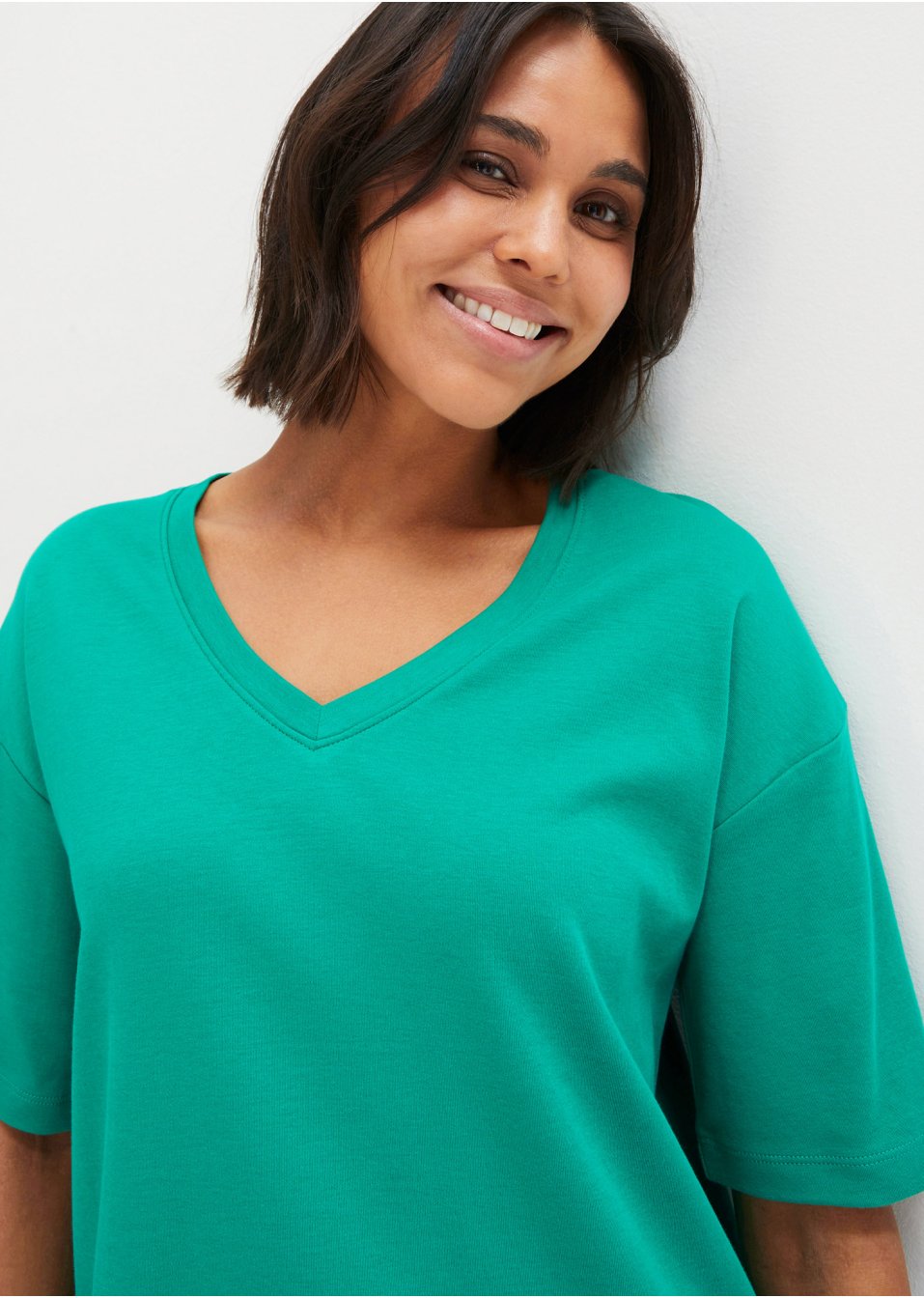 Lot de 2 robes T-shirt avec décolleté en V, oversize