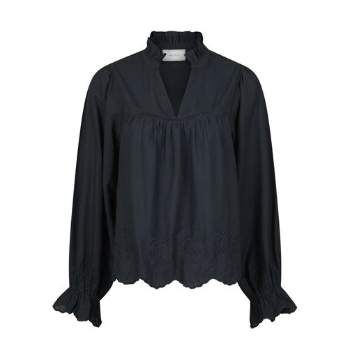 Neo Noir Heline Emb Bluse, Navy, 40