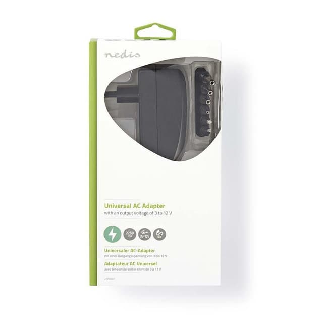 AC-universalstrømadapter | 3/4,5/6/7,5/9/12 VDC | 2.25 A
