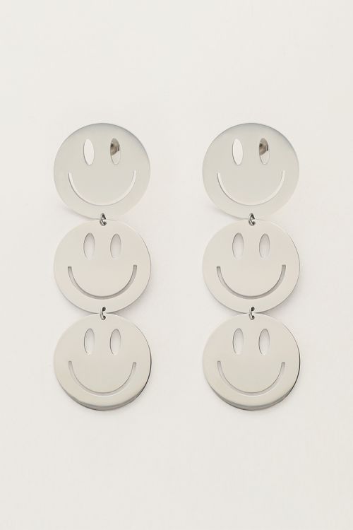 Candy oorbellen groot met smiley