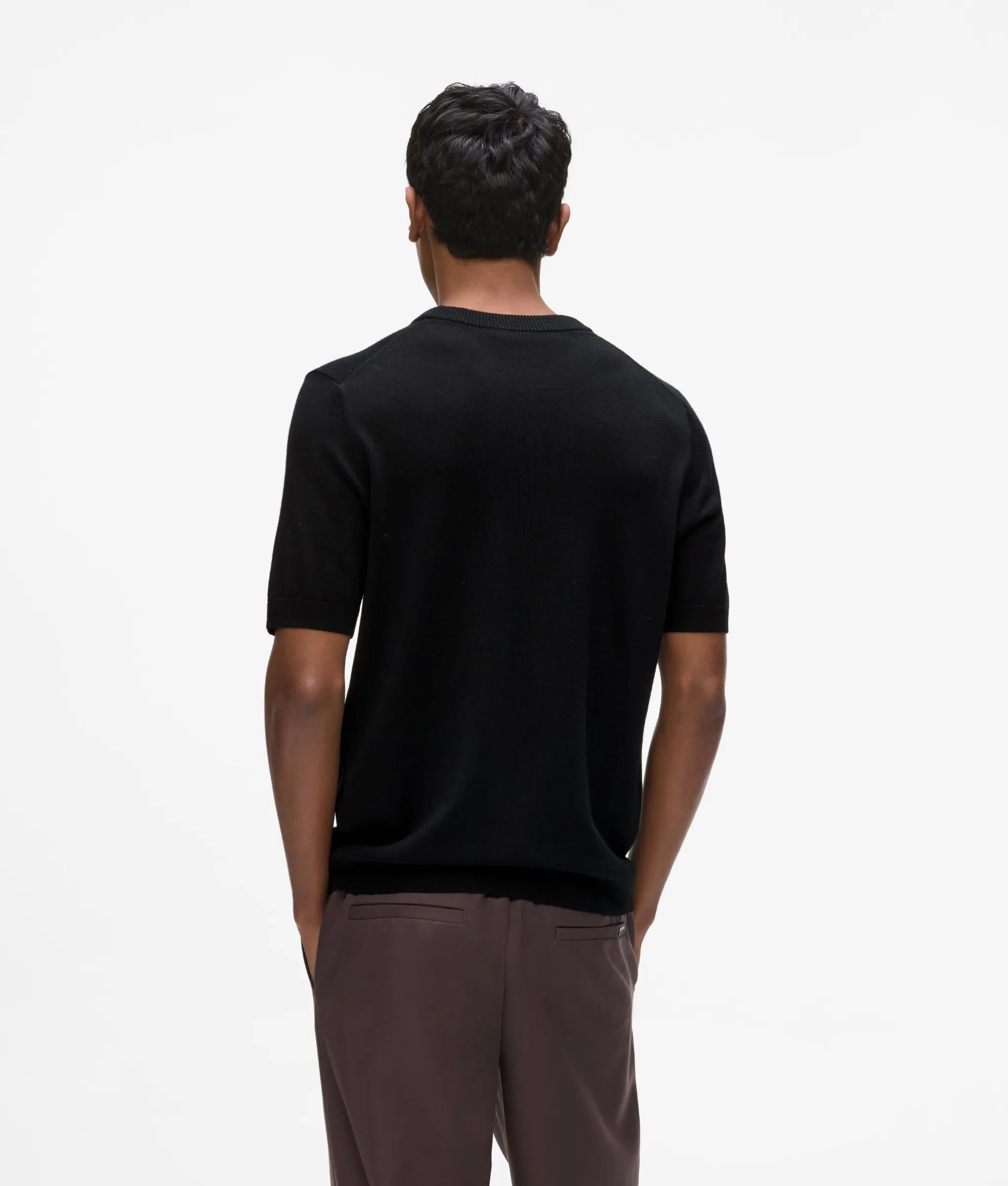 Monogram T-shirt van merinoswol