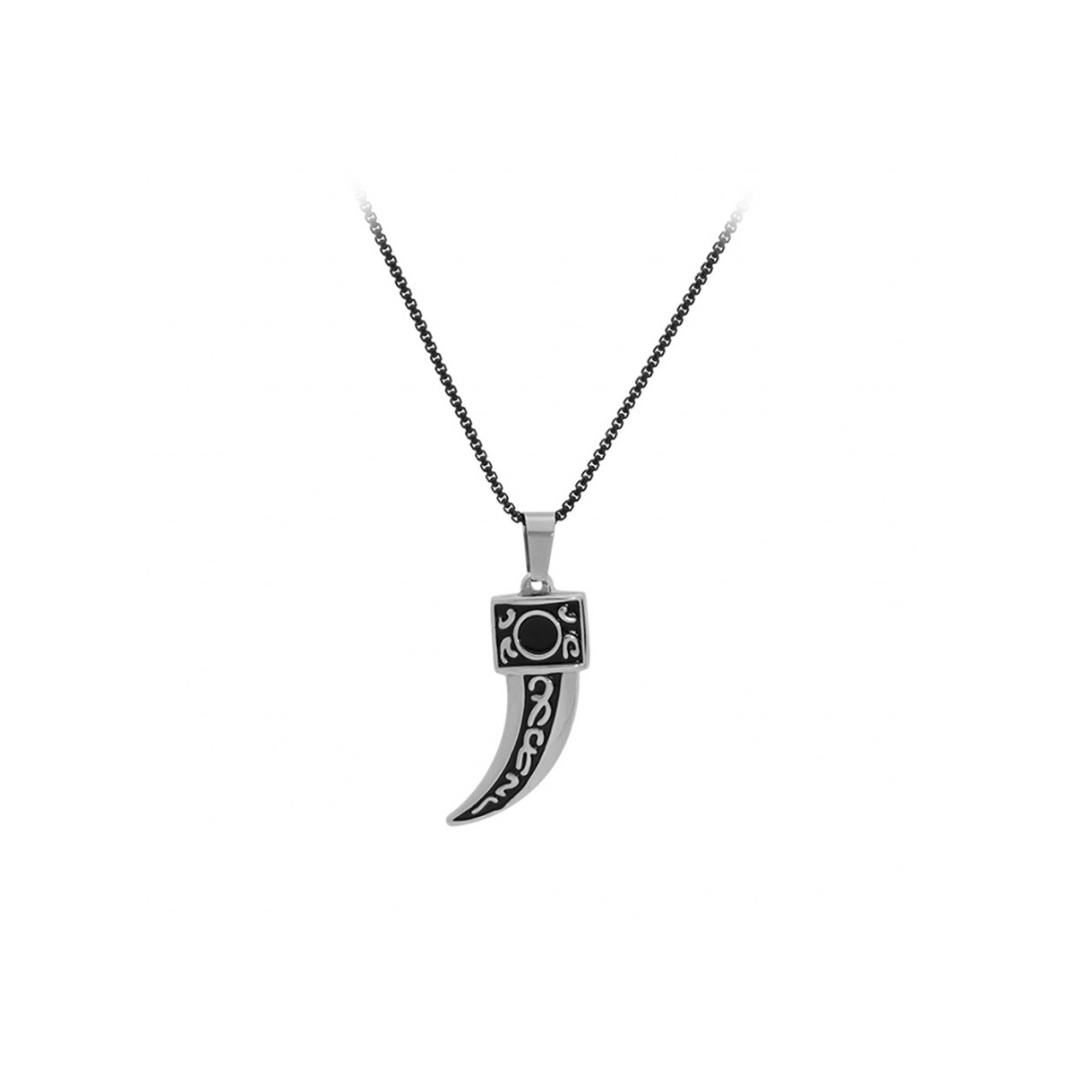 Collier dent de requin - Acier et résine
