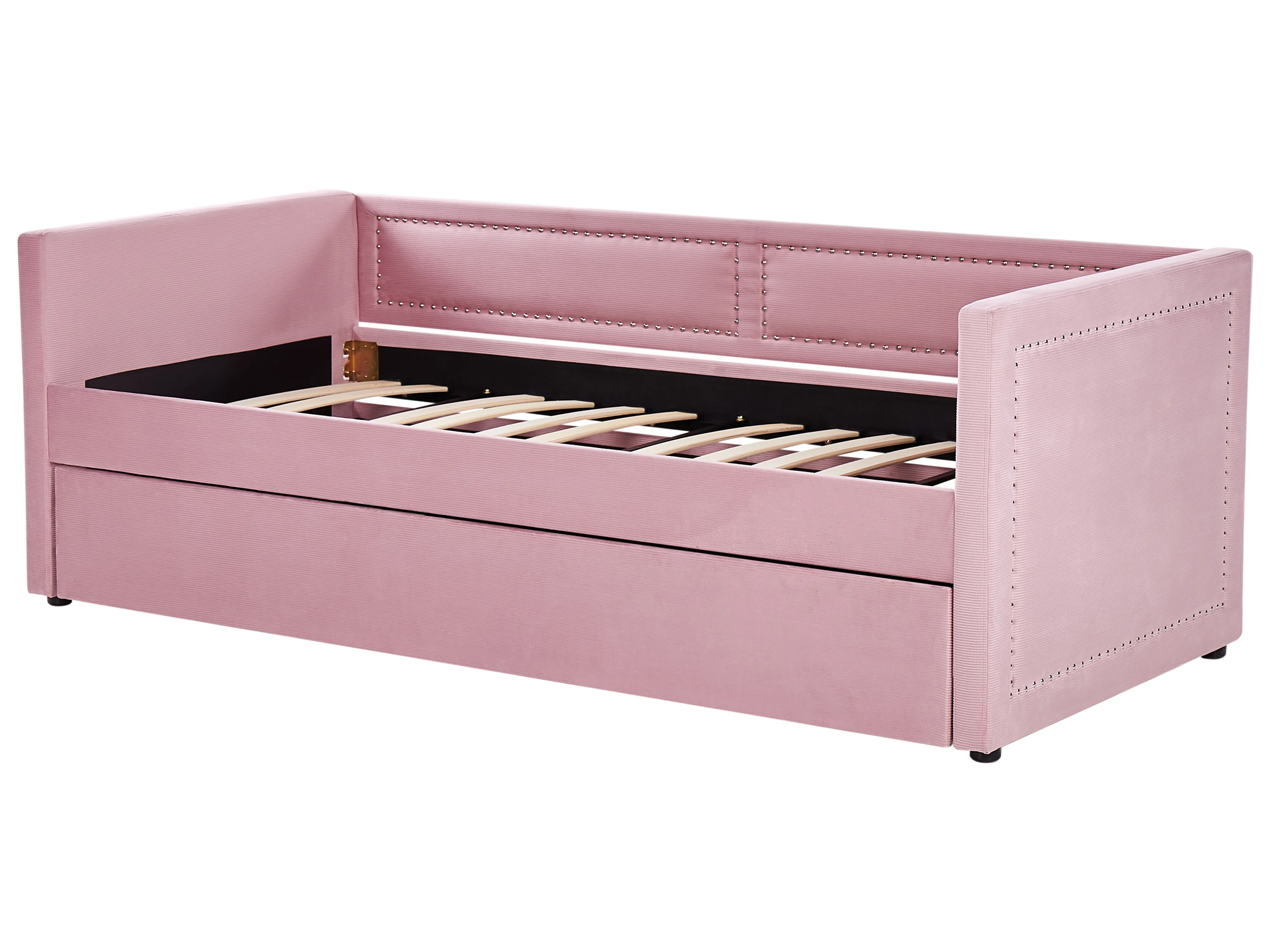 Onderschuifbed Corduroy MIMIZAN 90 x 200 cm Roze