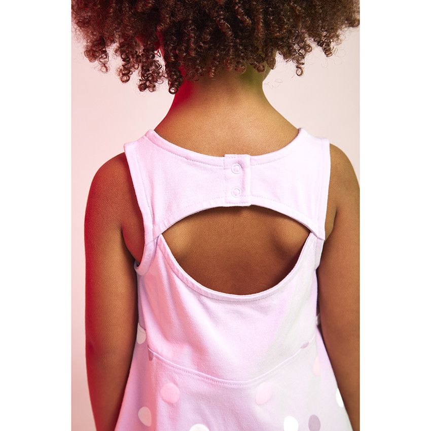 Robe en jersey print Minnie Disney et imprimé pois pour bébé fille - Lilas