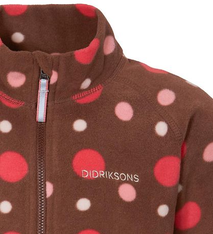 Didriksons Fleecejakke - Monte - Brun m. Prikker