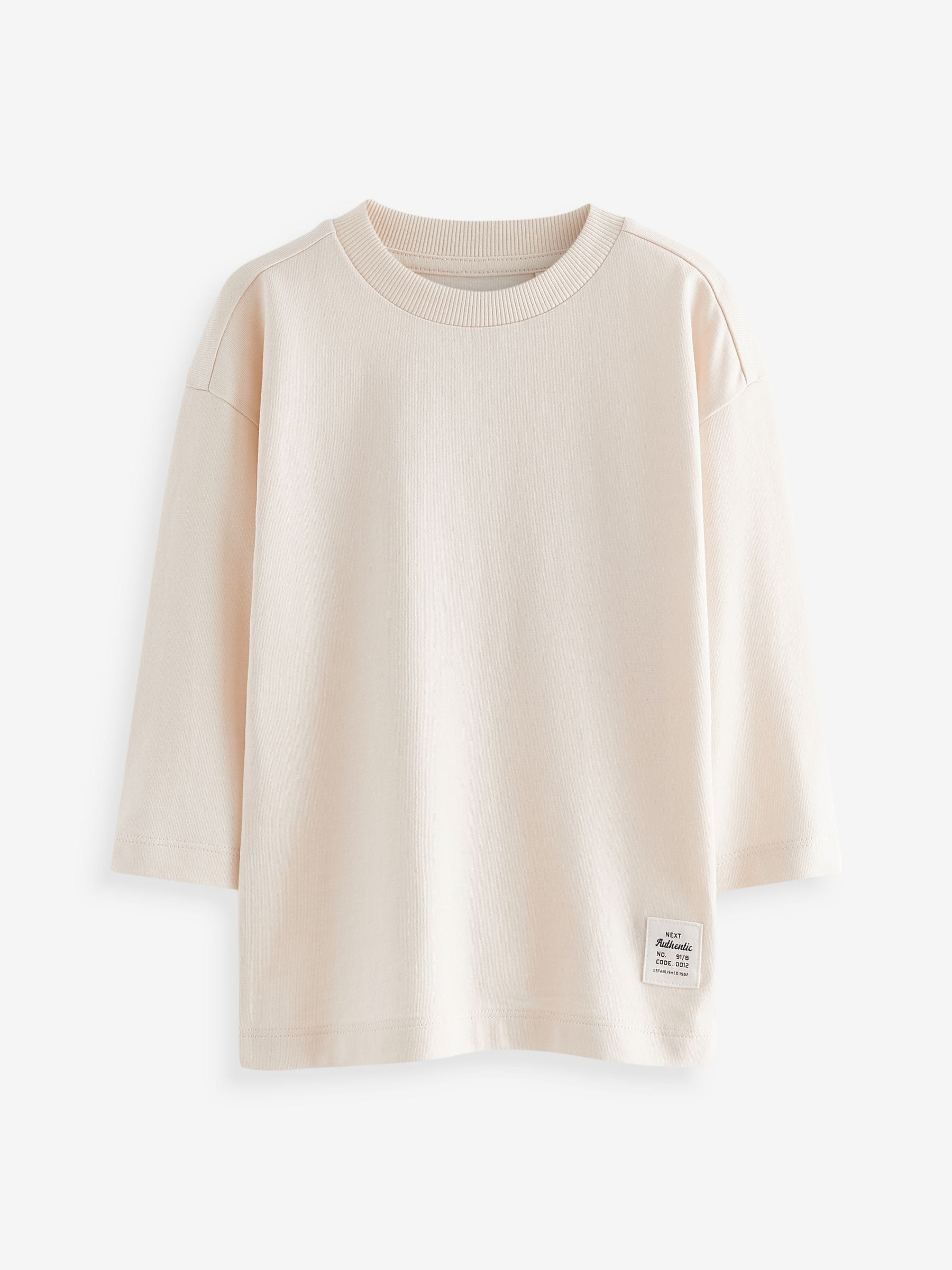 Multi - Verpakking van 5 effen T-shirts met lange mouwen (3 mnd-7 jr)