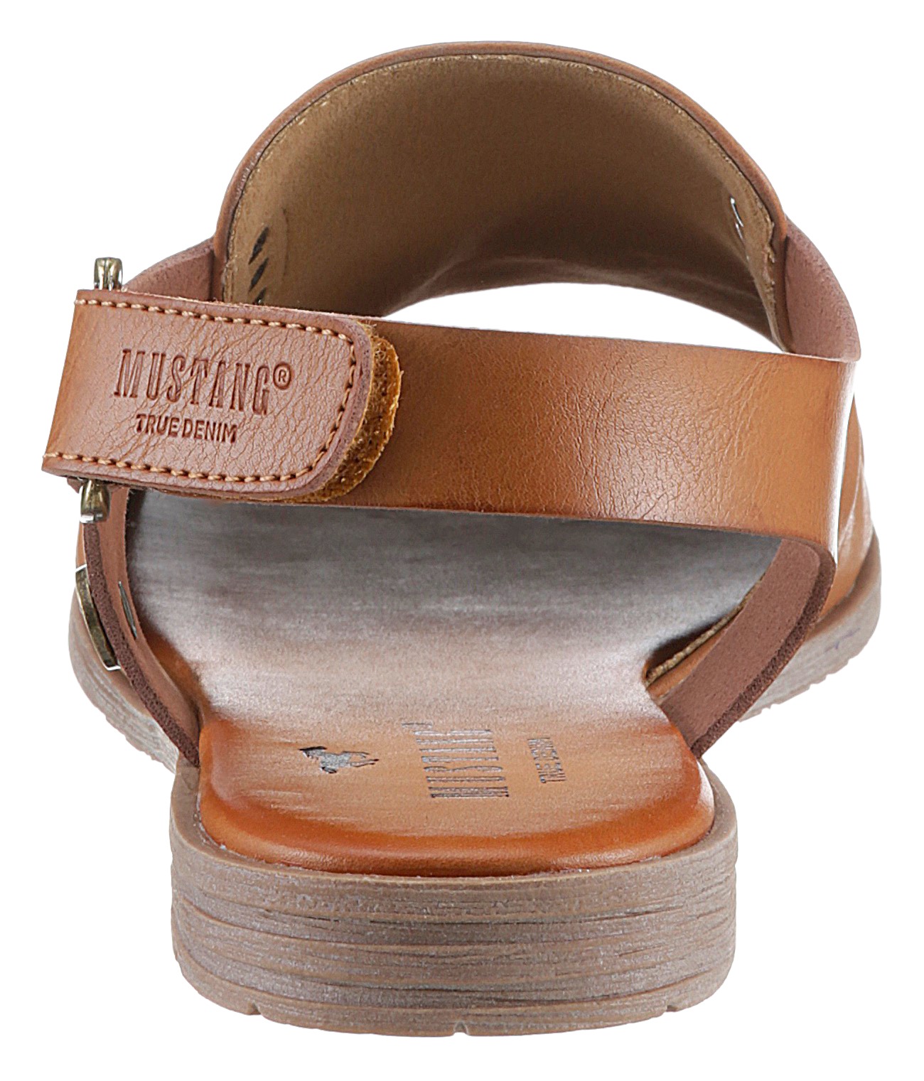 Mustang Shoes Riemchensandale , Sommerschuh, Sandalette, Blockabsatz, mit Klettverschluss