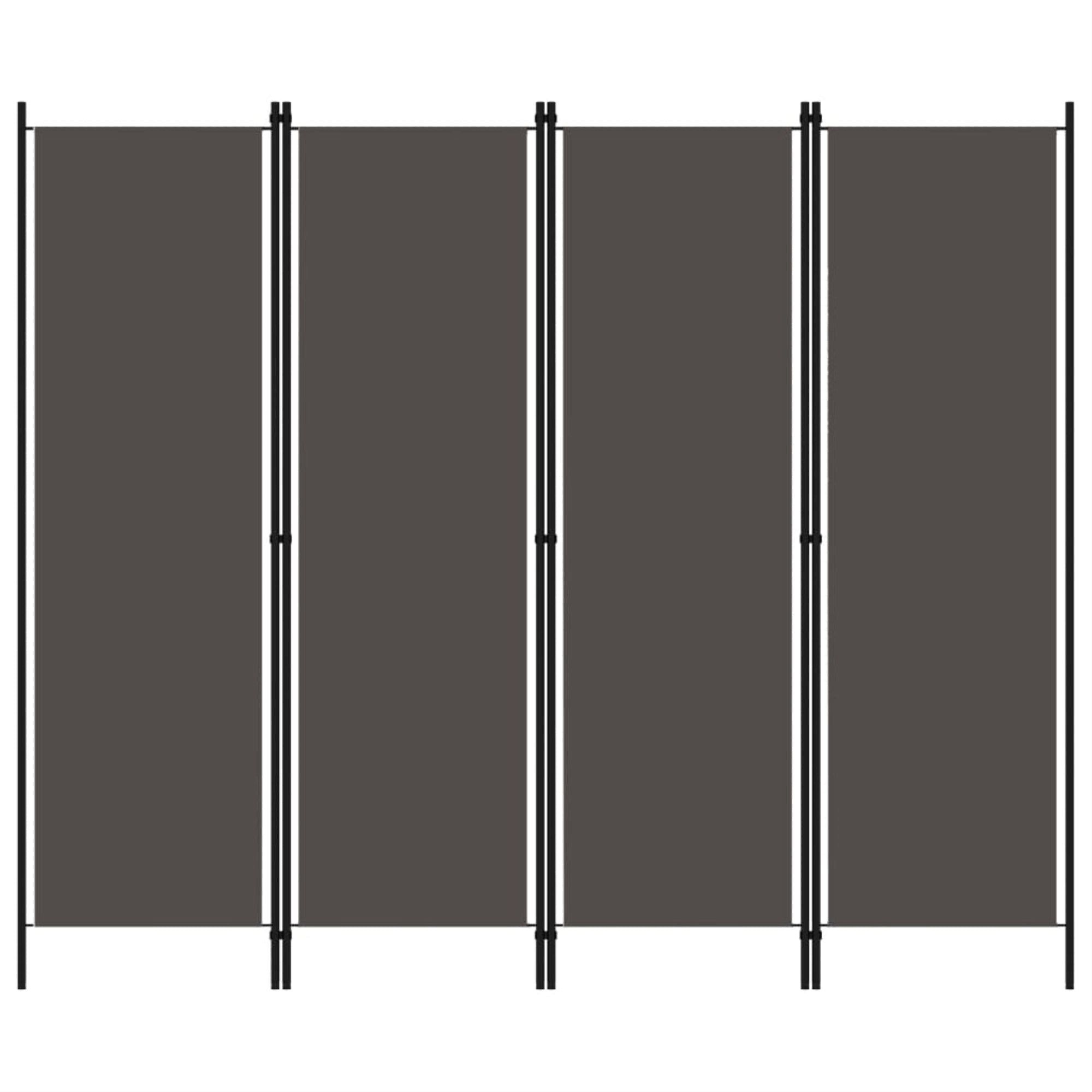 vidaXL 4-tlg. Raumteiler Anthrazit 200x180 cm