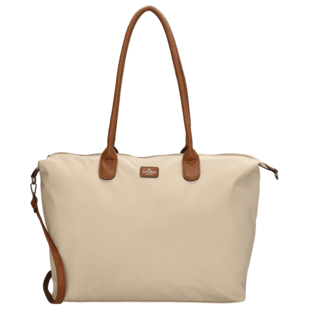 Charm London Buckingham Laptoptas 15,6 inch Zand
