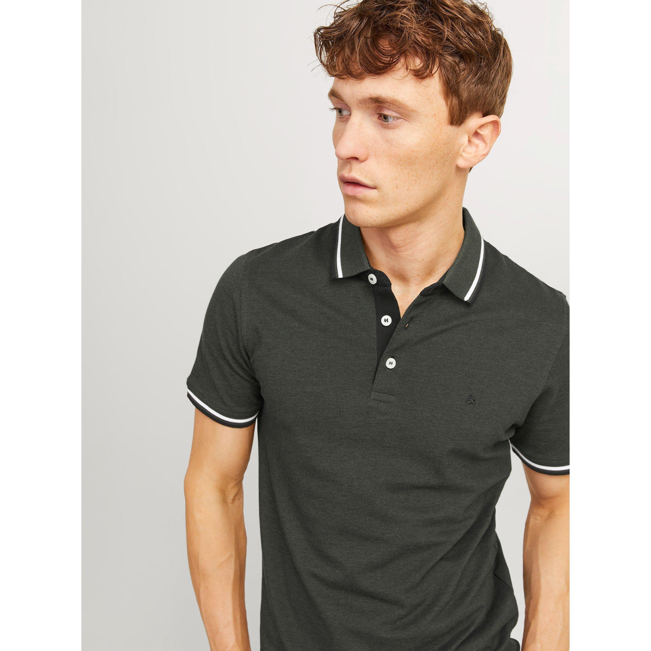 Jack and Jones Paulos Tipped Pique Short Sleeve Polo Shirt