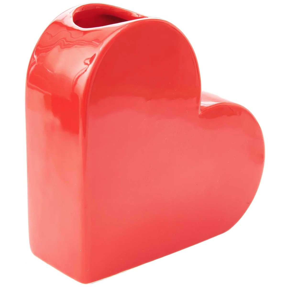 Vase en céramique coeur rouge 16 cm Rico Design