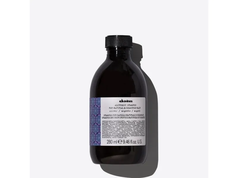 Davines DAVINES ALCHEMIC Silver farveforstærkende shampoo, lyst, platinblondt og gråt hår, 280 ml