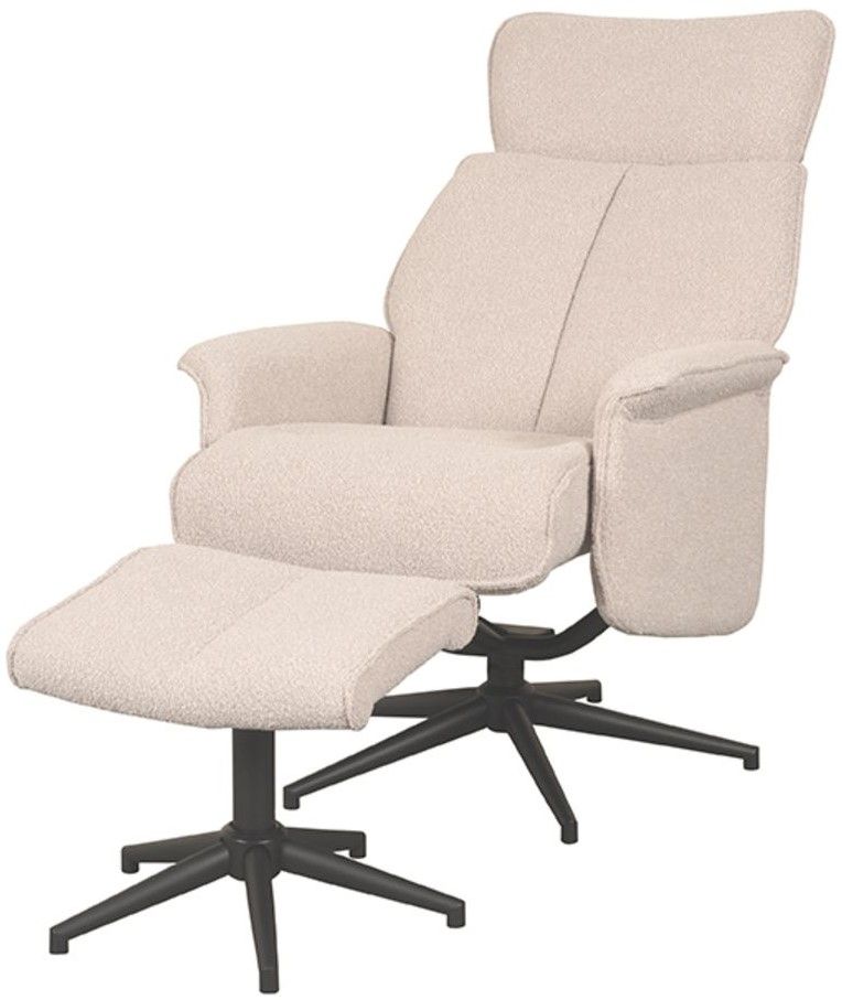 Relaxfauteuil met hocker Naturel Touch CH-73.019 Verdal B77 x D79 x H109 cm