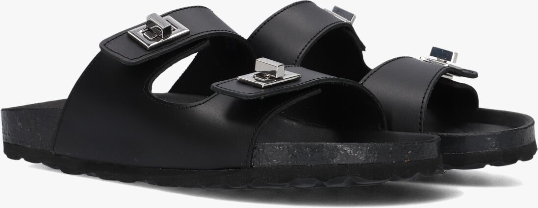 zwarte lina locchi slippers led 2 band slipper