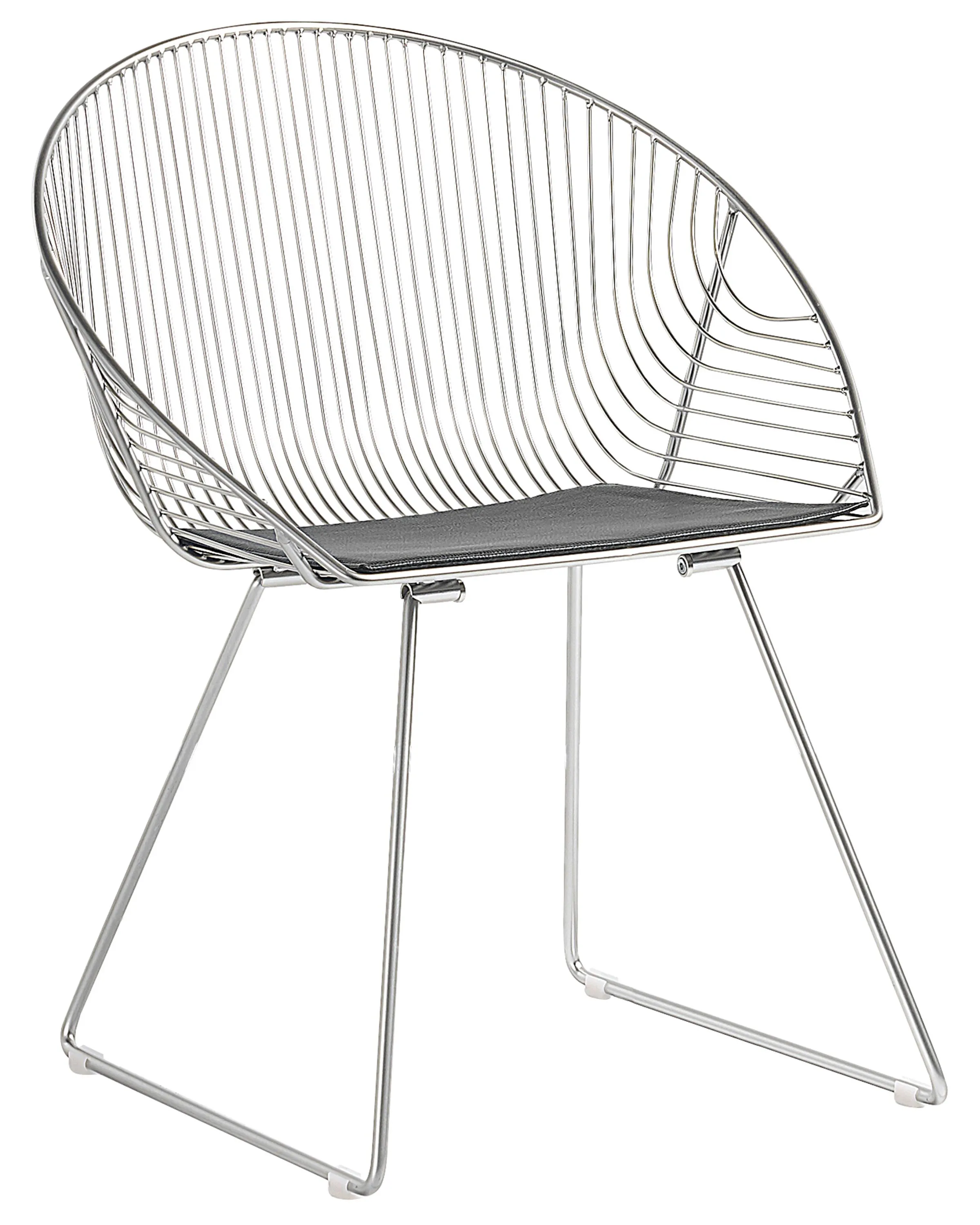 Set van 2 eetkamerstoelen AURORA Metaal Zilver