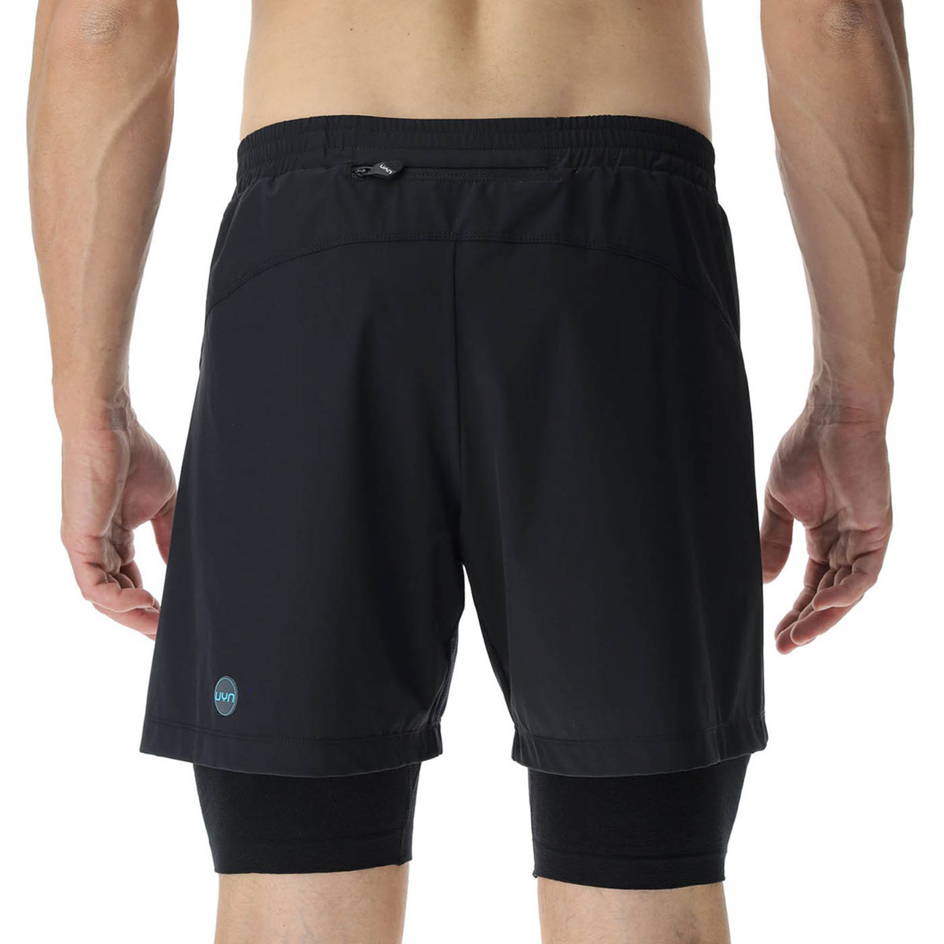 UYN Exceleration OW Performance 2in1 Hardloopbroek Kort Zwart Heren