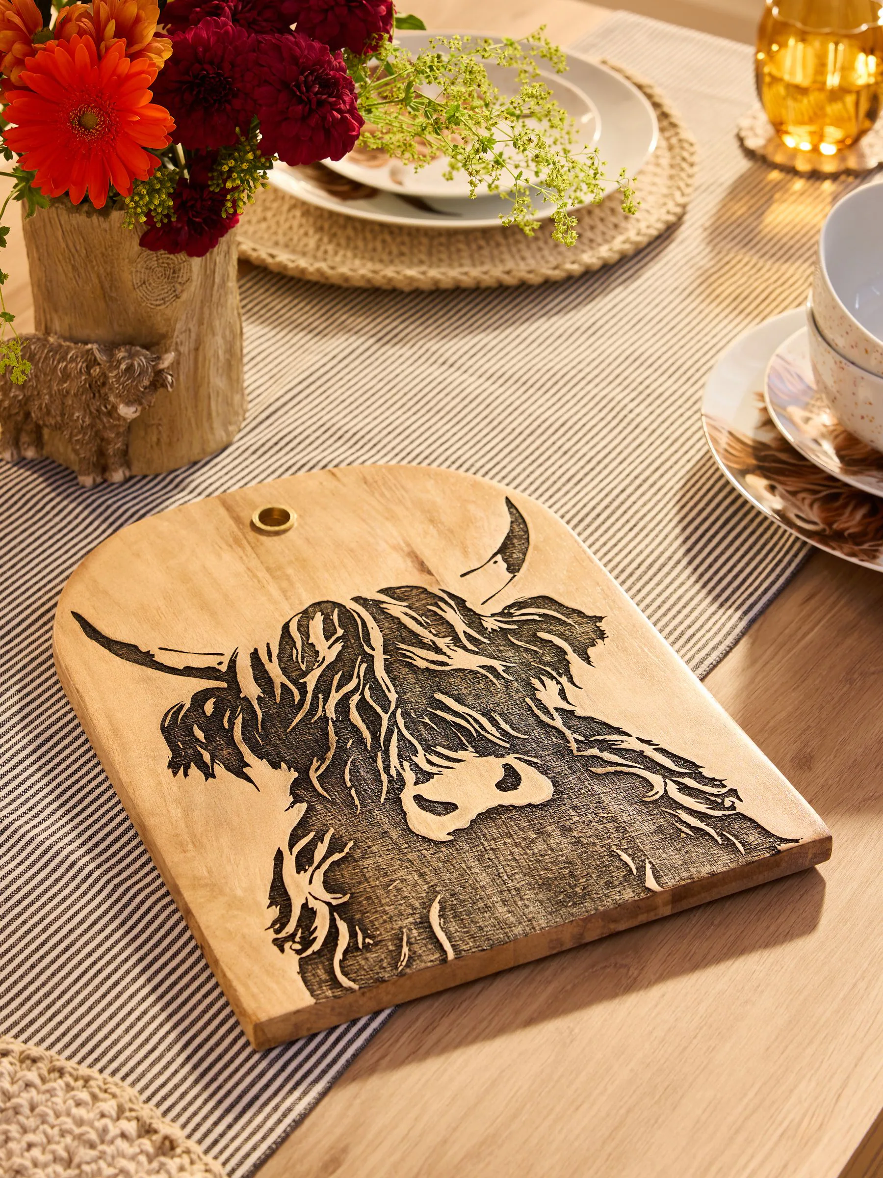 Hamish The Highland Cow houten serveerplank