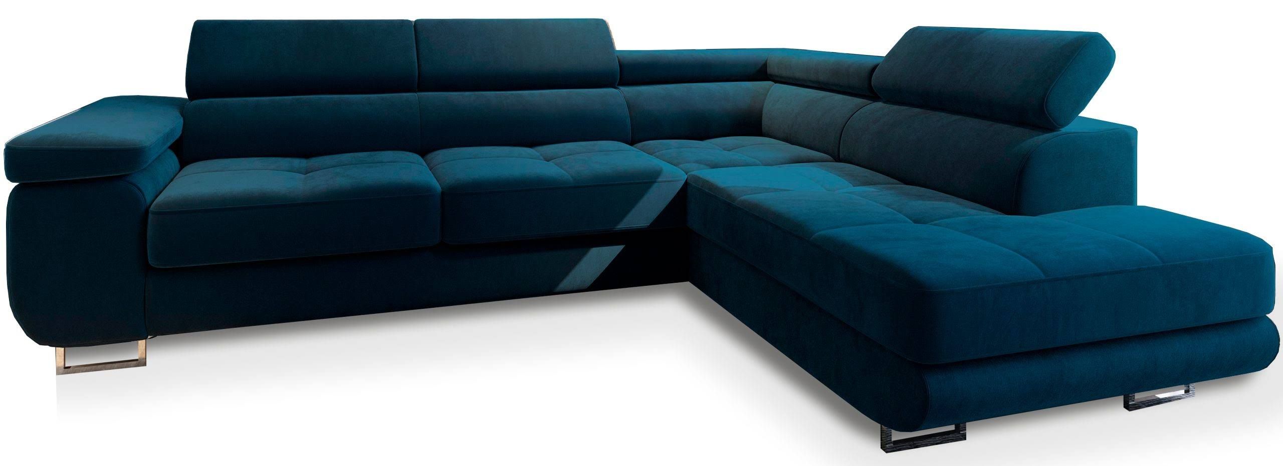 MASSENO Ecksofa mit Schlaffunktion Selva Maße