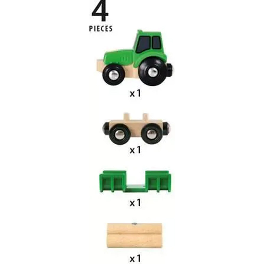 brio tractor met aanhanger - 4-delig