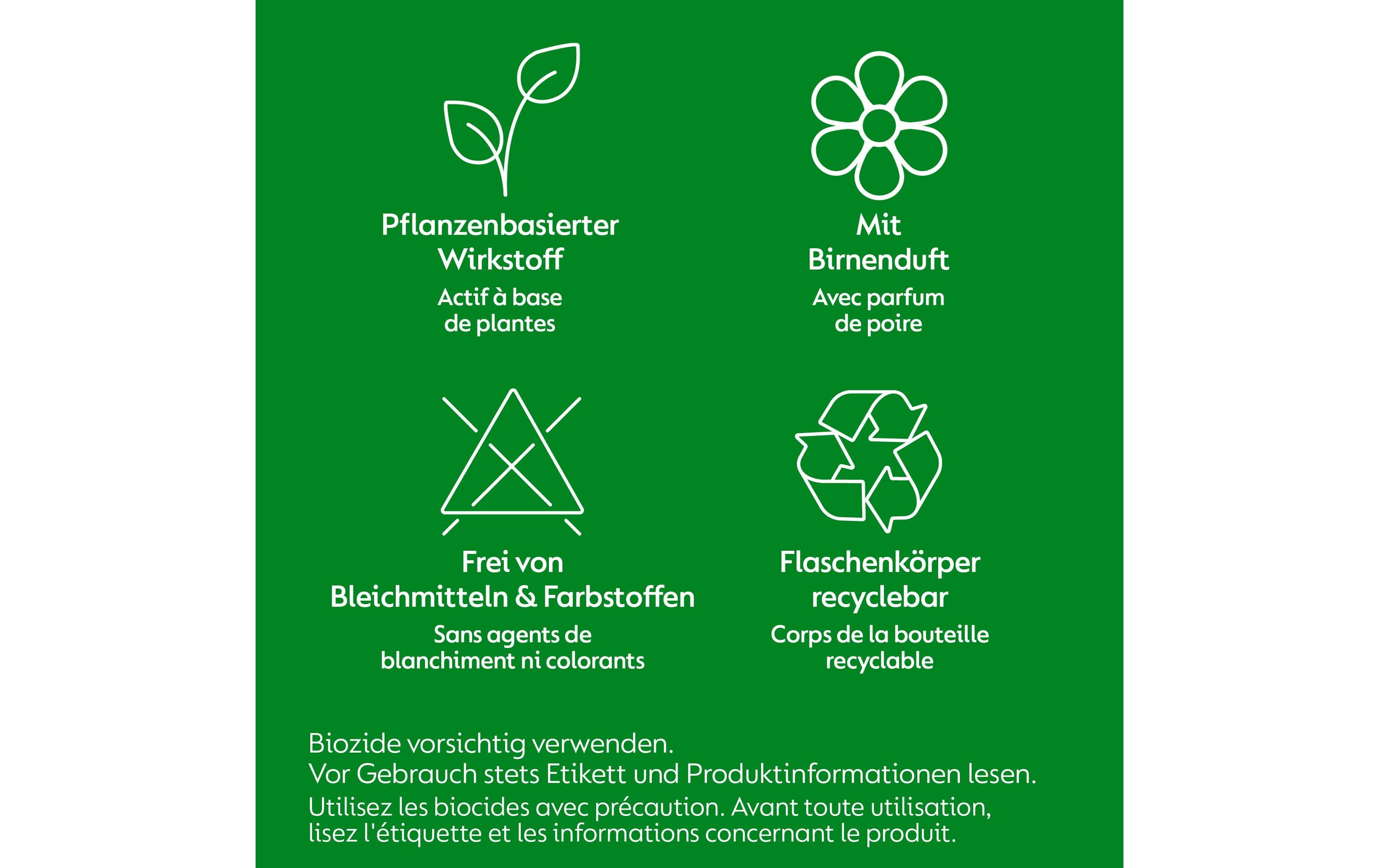 Allzweckreiniger Desinfektionsreiniger Birne 0.5 lDesinfektionsspray mit Birnenduft für eine hygienische Reinigung