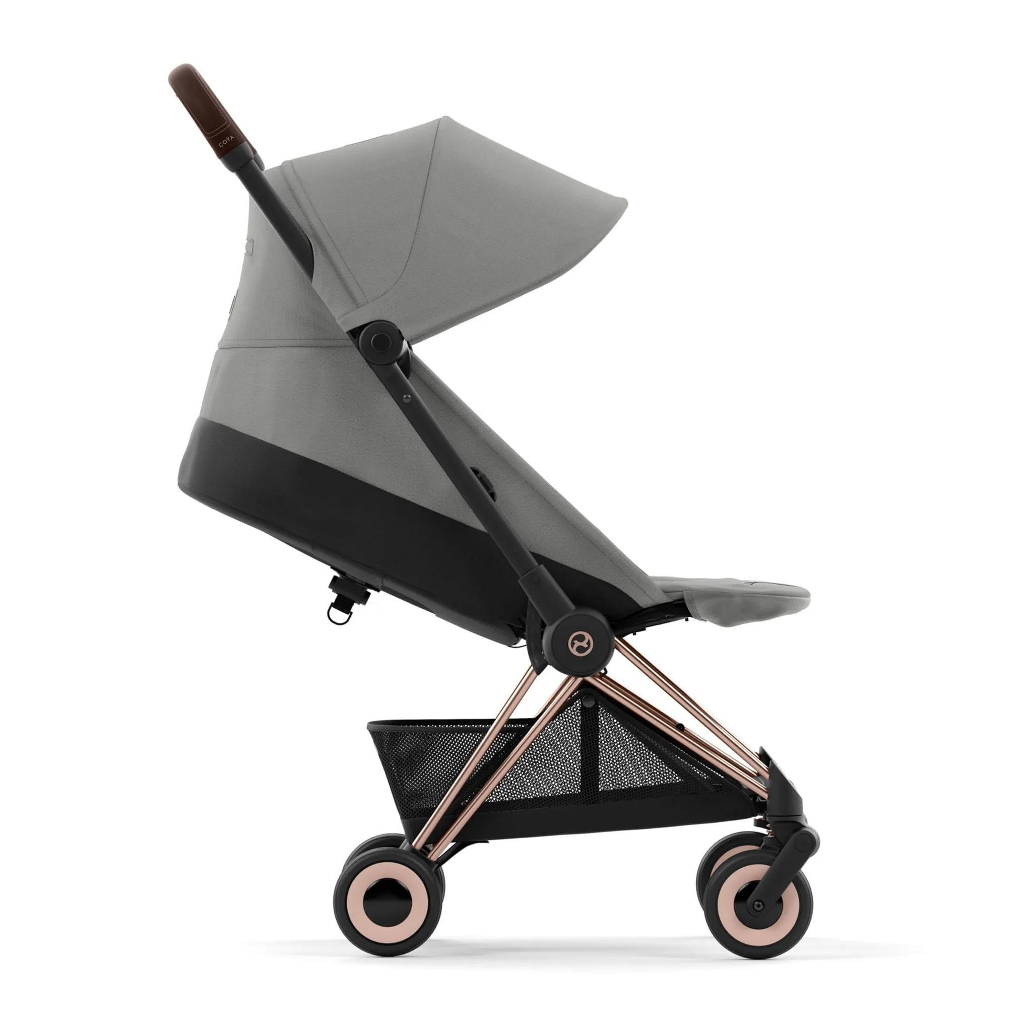 Cybex Poussette Coya - Cadre or rose avec siège gris mirage