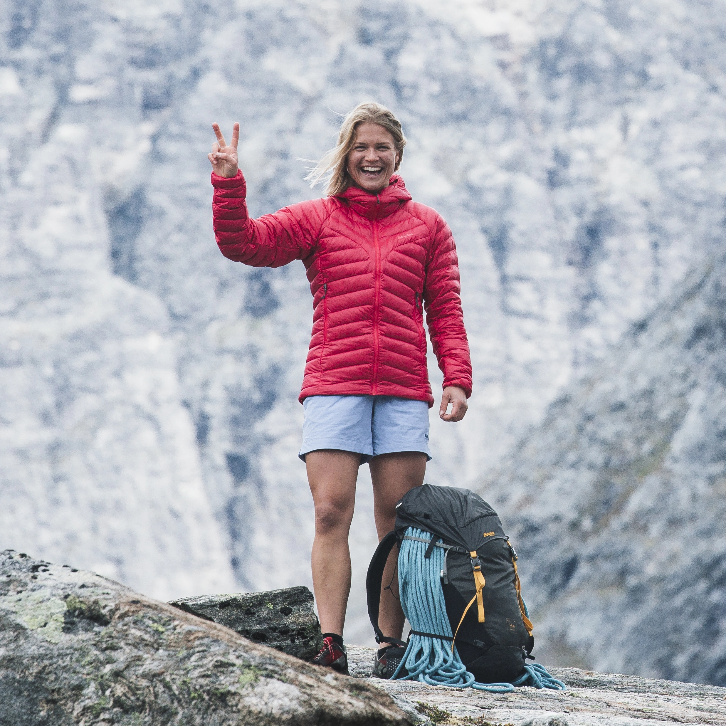 Tind Light Down Jacket Hood Women Alpine Rose