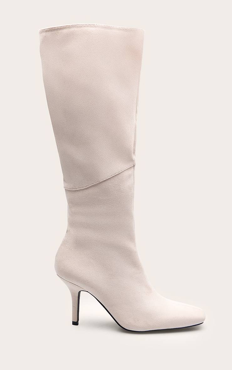 Botte Haute En Daim À Talon