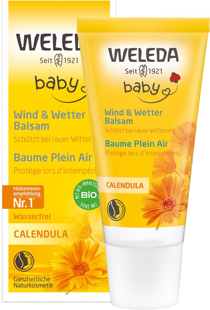 Weleda BABY Wind & Wetter Balsam<br>30 ml, Tube, Balsam, Calendula