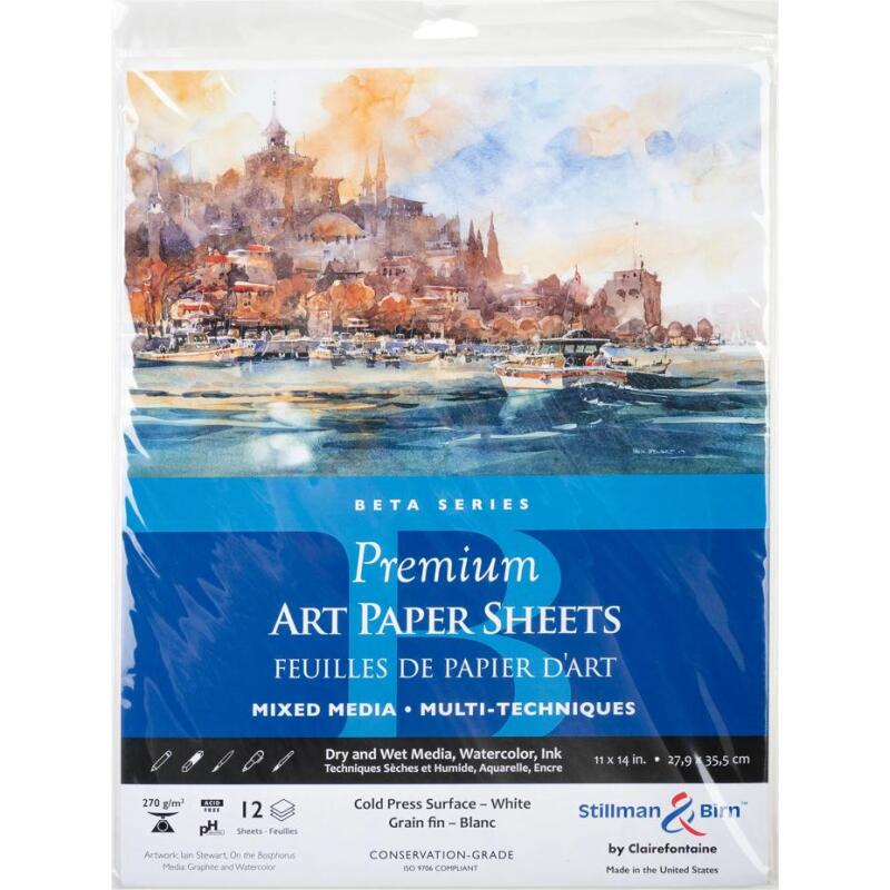 Sachet 12 feuil Bêta 270g - 27,9x35,5cm - Blanc