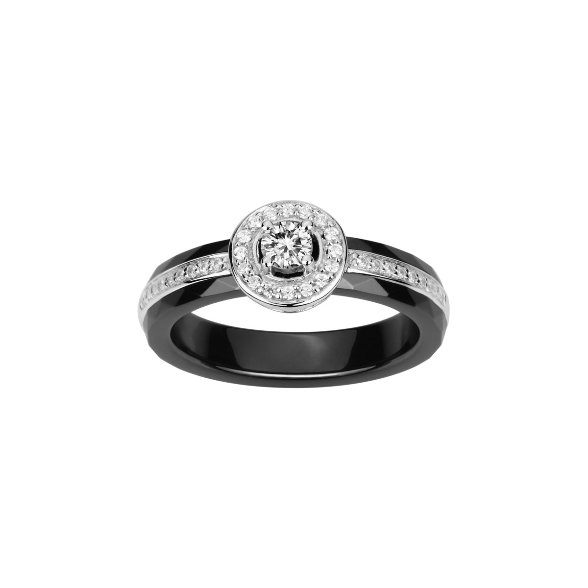 Bague en Argent avec oxyde de zirconium blanc