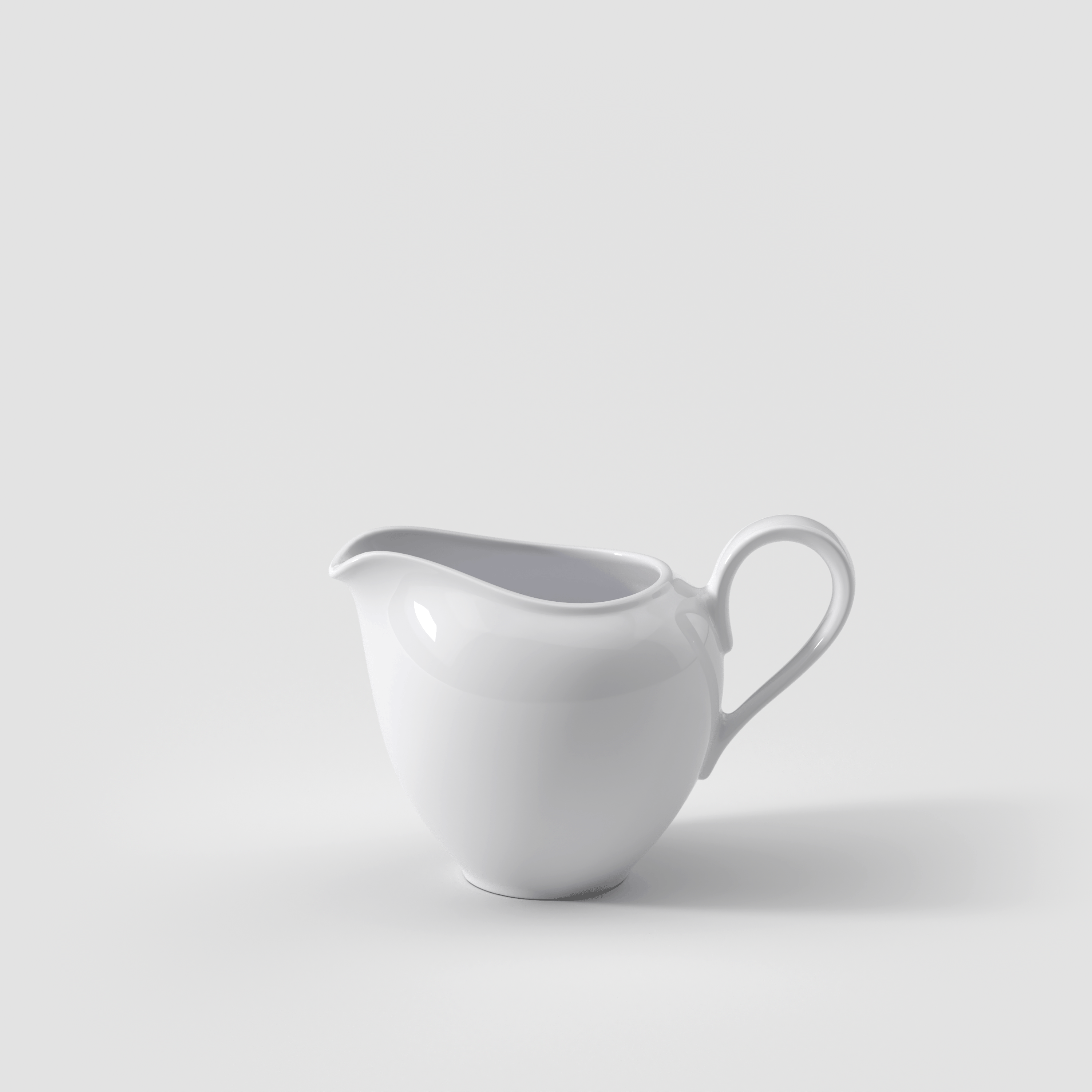 Anmut Creamer White, 6.1 oz, Premium Bone Porcelain