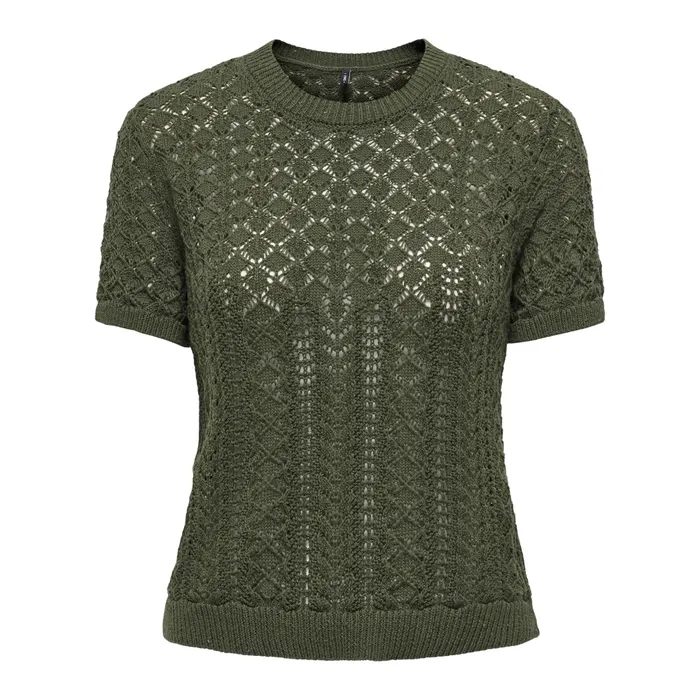 Only Saga Life Knitted Crew Shirt Dames