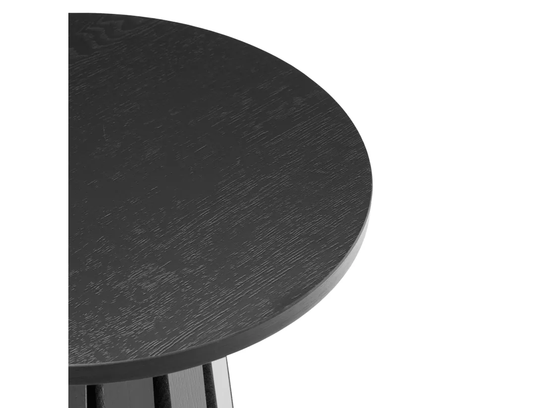 Table d'appoint ronde style scandinave noire LIV