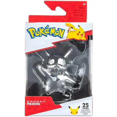 Pokemon 25th Celebration Pikachu Figur 7,6 cm Silber