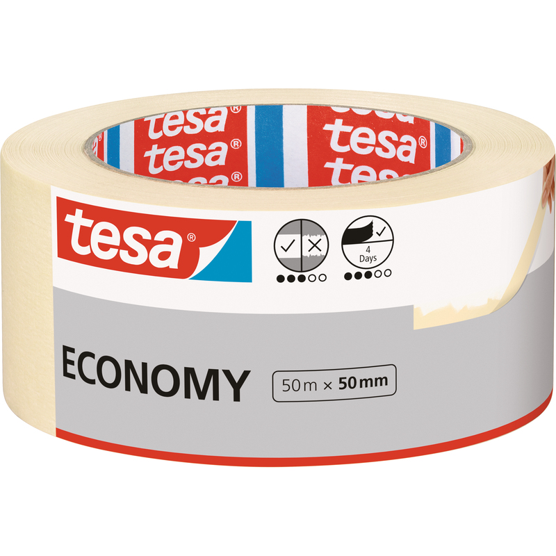 Tesa Kreppband Economy, 50 mm x 50 m