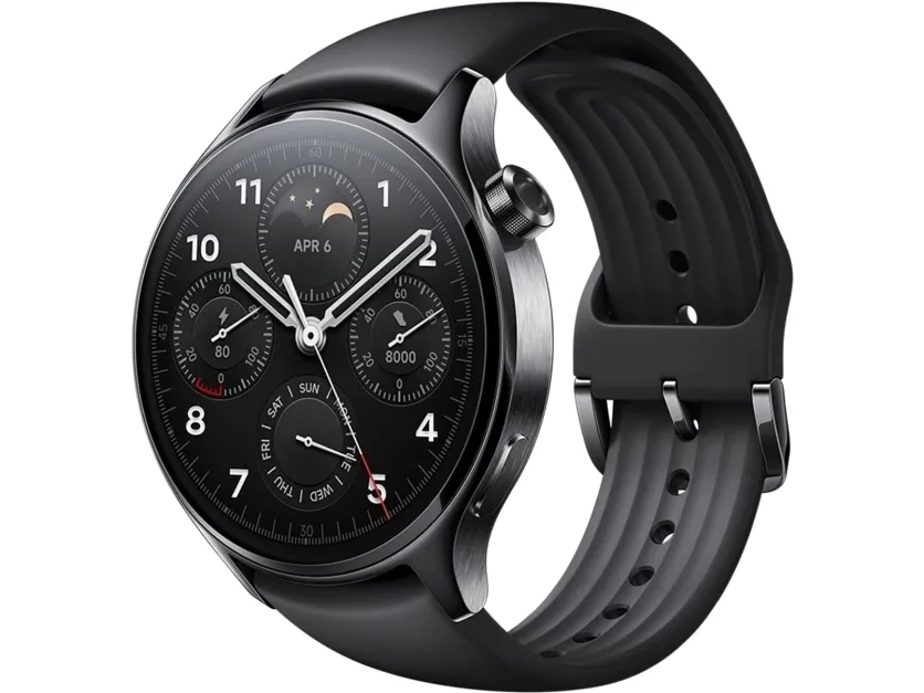 [OUTLET] - Xiaomi Watch S1 Pro - 46 mm - sølv - smart ur med rem - TPU - sort - håndledsstørrelse: 140-210 mm - display 1.47