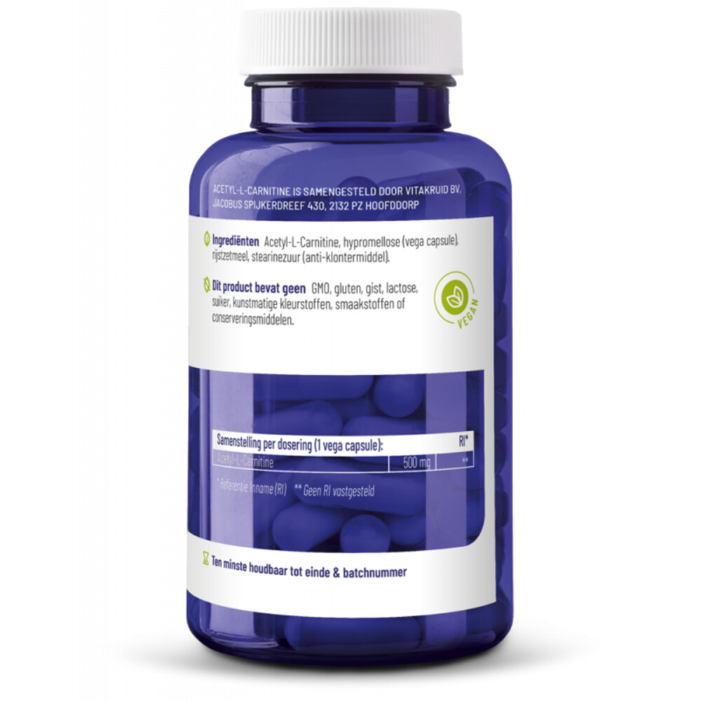 2x Vitakruid Acetyl L-Carnitine 90 vegacapsules