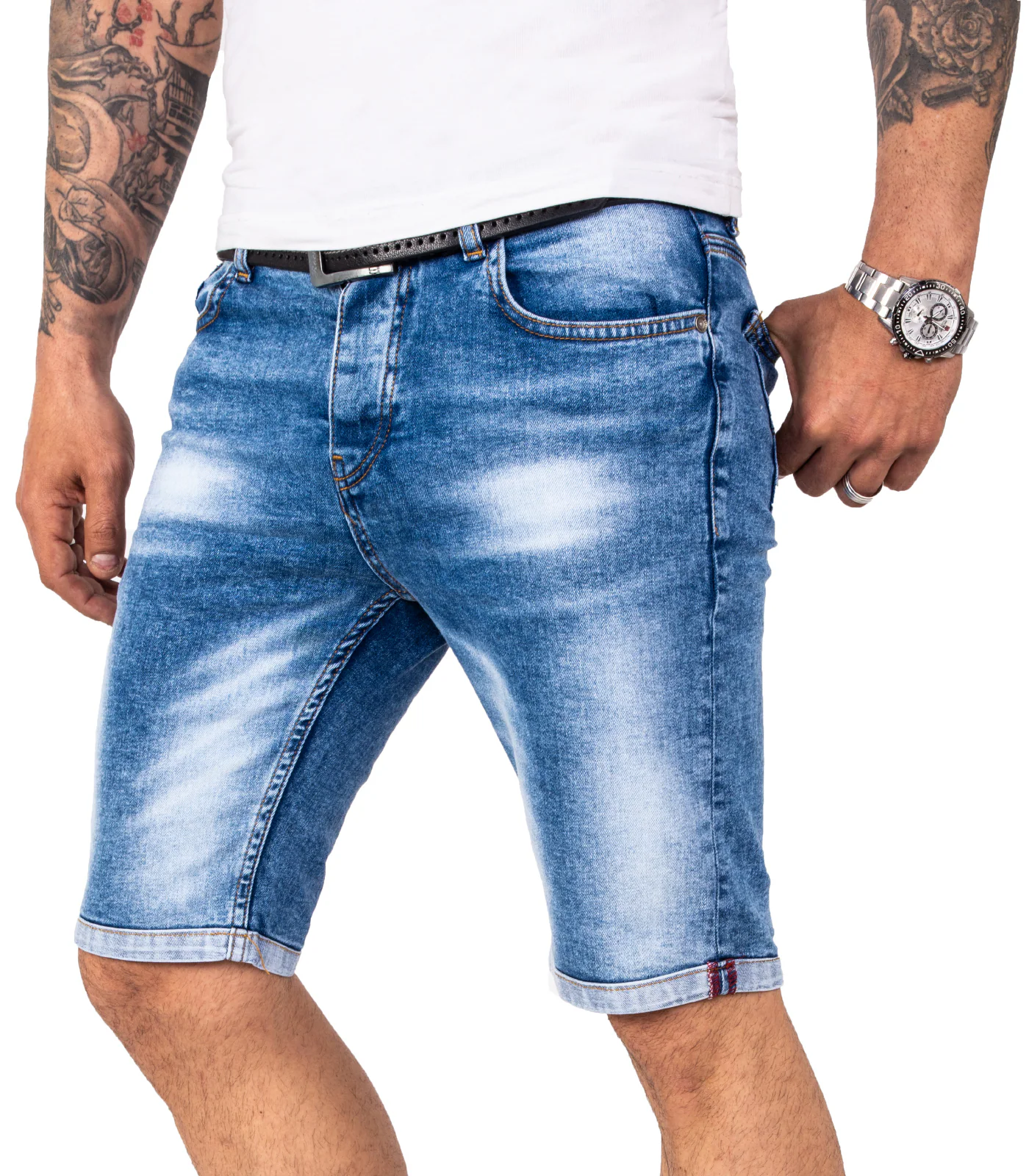 Rock Creek Shorts Jeansshorts Blau Regular Fit