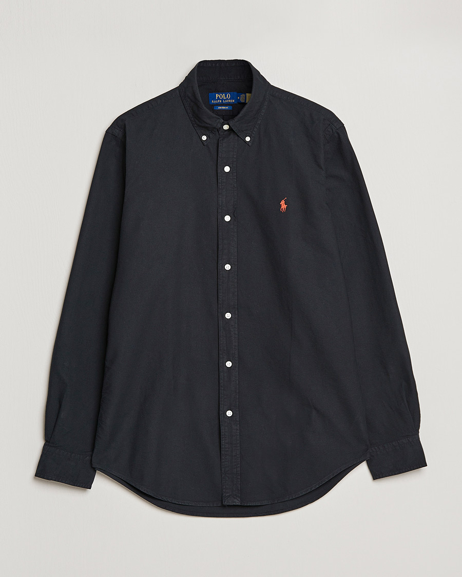 Polo Ralph Lauren Custom Fit Garment Dyed Oxford Shirt Black