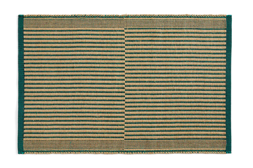 HAY  Tapis måtte, sort/grøn - 60x95 cm.