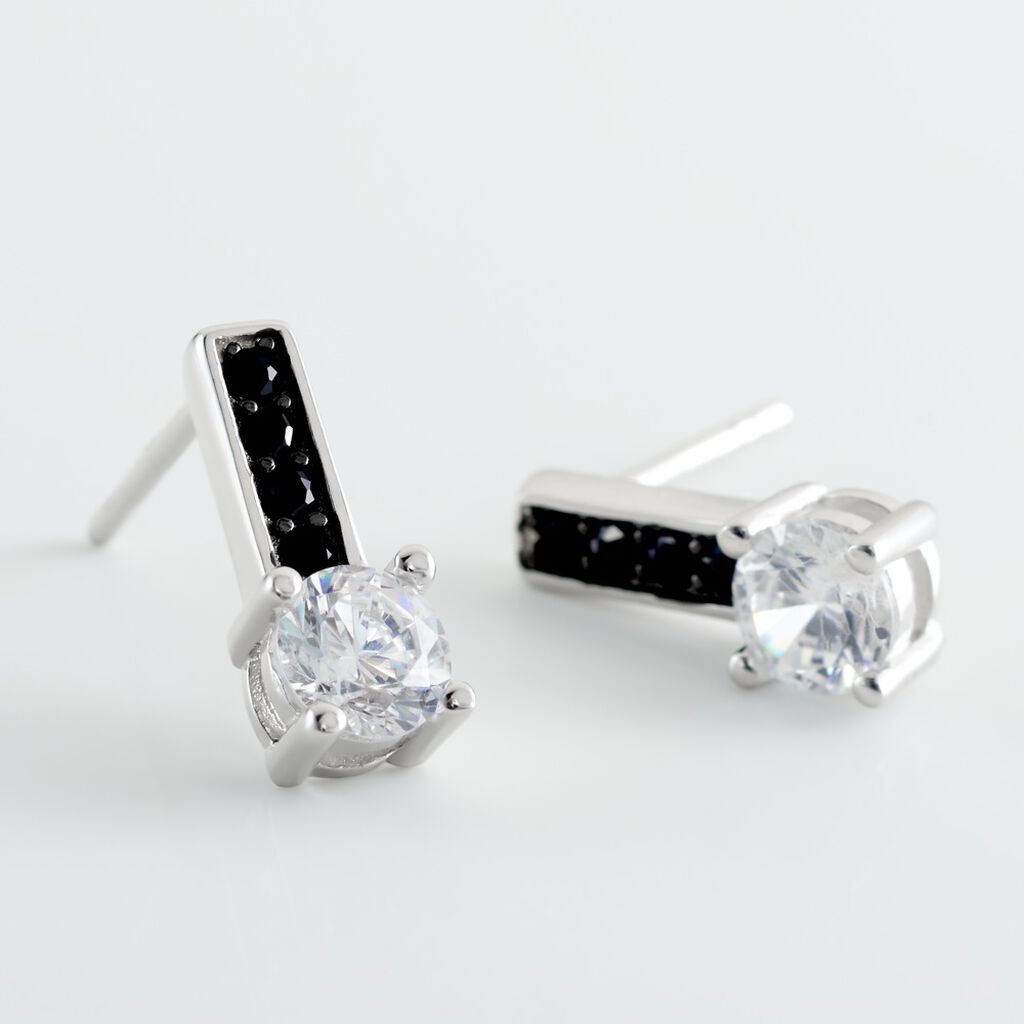 Boucles D'oreilles Puces Regilla Argent Oxyde De Zirconium