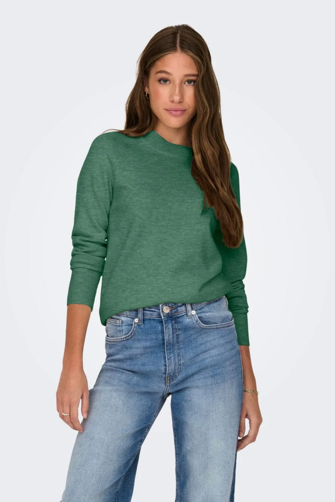 Only Onlrica Life L/S Pullover Knt 4393522 dark ivy w melange