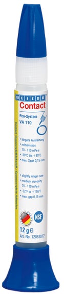 WEICON VA 110 Cyanoacrylaatlijm | Superlijm voor de levensmiddelen- en drinkwatersector | 12 g