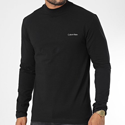 Tee Shirt Manches Longues Micro Logo 0179 Noir