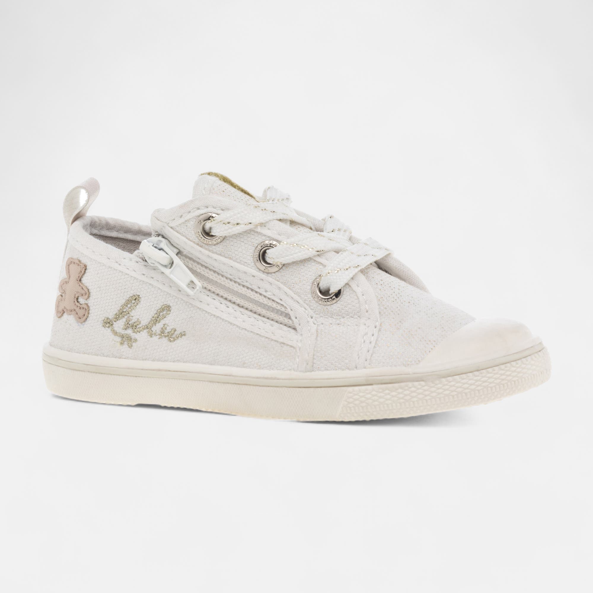 Baskets en toile Fille beige
