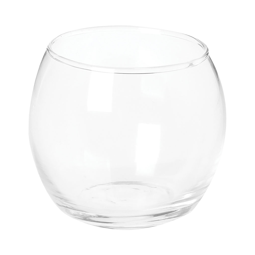 Photophore rond verre transparent 8x7cm