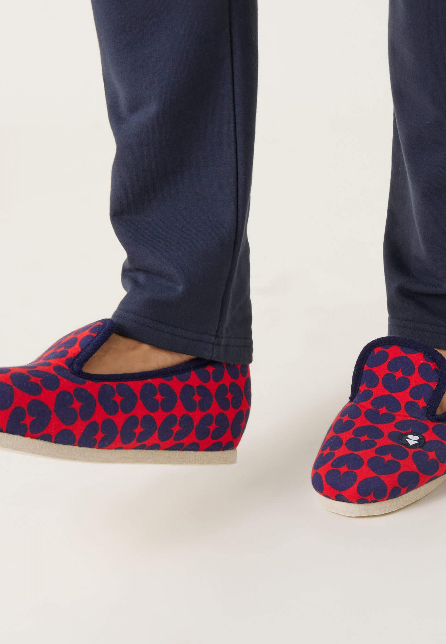Chaussons d'intérieur en laine-Pantoufles Love